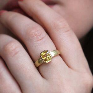 yellow sapphire solitaire